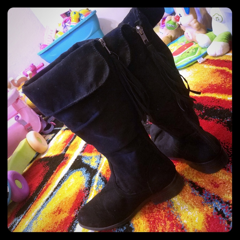 black suede boots
